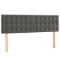 vidaXL Cama box spring con colchón terciopelo gris oscuro 140x200 cm vidaXL Cama box spring con colchón terciopelo gris oscuro 140x200 cm