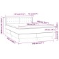 vidaXL Cama box spring con colchón terciopelo gris oscuro 140x200 cm vidaXL Cama box spring con colchón terciopelo gris oscuro 140x200 cm