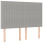 vidaXL Cama box spring con colchón tela gris claro 140x190 cm vidaXL Cama box spring con colchón tela gris claro 140x190 cm