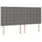 vidaXL Cama box spring colchón y luces LED tela gris claro 200x200 cm vidaXL Cama box spring colchón y luces LED tela gris claro 200x200 cm