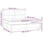 vidaXL Cama box spring colchón y luces LED tela gris claro 200x200 cm vidaXL Cama box spring colchón y luces LED tela gris claro 200x200 cm