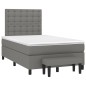 vidaXL Cama box spring con colchón tela gris oscuro 120x200 cm vidaXL Cama box spring con colchón tela gris oscuro 120x200 cm