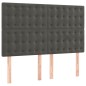 vidaXL Cama box spring con colchón terciopelo gris oscuro 140x190 cm vidaXL Cama box spring con colchón terciopelo gris oscuro 140x190 cm