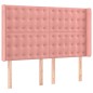 vidaXL Cama box spring colchón y LED terciopelo rosa 140x190 cm vidaXL Cama box spring colchón y LED terciopelo rosa 140x190 cm