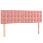 vidaXL Cama box spring con colchón terciopelo rosa 140x200 cm vidaXL Cama box spring con colchón terciopelo rosa 140x200 cm
