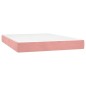 vidaXL Cama box spring con colchón terciopelo rosa 140x190 cm vidaXL Cama box spring con colchón terciopelo rosa 140x190 cm