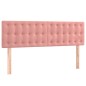 vidaXL Cama box spring con colchón terciopelo rosa 140x190 cm vidaXL Cama box spring con colchón terciopelo rosa 140x190 cm