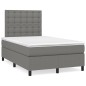 vidaXL Cama box spring con colchón tela gris oscuro 120x200 cm vidaXL Cama box spring con colchón tela gris oscuro 120x200 cm