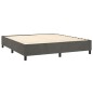 vidaXL Cama box spring con colchón terciopelo gris oscuro 160x200 cm vidaXL Cama box spring con colchón terciopelo gris oscuro 160x200 cm