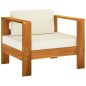 vidaXL Muebles de jardín madera maciza 5 pzas con cojines blanco crema vidaXL Muebles de jardín madera maciza 5 pzas con cojines blanco crema