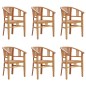 vidaXL Juego de comedor de jardín 7 piezas madera maciza de teca vidaXL Juego de comedor de jardín 7 piezas madera maciza de teca