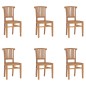 vidaXL Juego de comedor de jardín 7 piezas madera maciza de teca vidaXL Juego de comedor de jardín 7 piezas madera maciza de teca