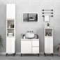 vidaXL Set de muebles baño 3 pzas madera contrachapada blanco brillo
