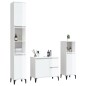 vidaXL Set de muebles baño 3 pzas madera contrachapada blanco brillo