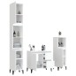 vidaXL Set de muebles baño 3 pzas madera contrachapada blanco brillo