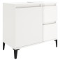 vidaXL Set de muebles baño 3 pzas madera contrachapada blanco brillo