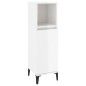 vidaXL Set de muebles baño 3 pzas madera contrachapada blanco brillo