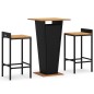 vidaXL Mesa bar y taburetes jardín 3 pzas madera acacia ratán PE negro vidaXL Mesa bar y taburetes jardín 3 pzas madera acacia ratán PE negro