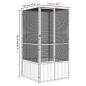 vidaXL Jaula de pájaros acero galvanizado gris 111x107x211,5 cm vidaXL Jaula de pájaros acero galvanizado gris 111x107x211,5 cm