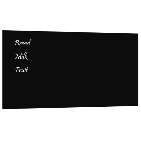 vidaXL Pizarra magnética de pared vidrio templado negro 80x40 cm