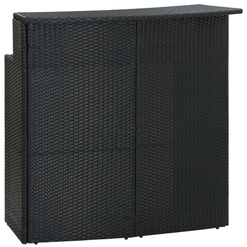 vidaXL Mesa alta de jardín ratán sintético negro 120x55x110 cm vidaXL Mesa alta de jardín ratán sintético negro 120x55x110 cm