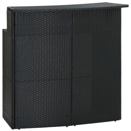 vidaXL Mesa alta de jardín ratán sintético negro 120x55x110 cm