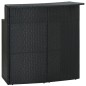 vidaXL Mesa alta de jardín ratán sintético negro 120x55x110 cm vidaXL Mesa alta de jardín ratán sintético negro 120x55x110 cm