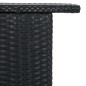 vidaXL Mesa alta de jardín ratán sintético negro 120x55x110 cm vidaXL Mesa alta de jardín ratán sintético negro 120x55x110 cm