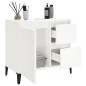 vidaXL Armario de baño madera contrachapada blanco brillo 65x33x60 cm