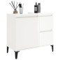 vidaXL Armario de baño madera contrachapada blanco brillo 65x33x60 cm