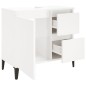 vidaXL Armario de baño madera contrachapada blanco brillo 65x33x60 cm