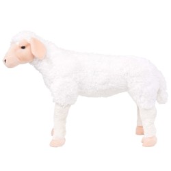 vidaXL Oveja de peluche de pie blanca XXL