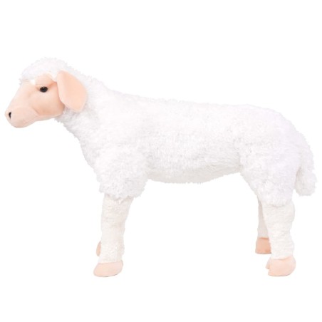 vidaXL Oveja de peluche de pie blanca XXL