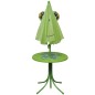 vidaXL Set mesa y sillas de jardín infantil 3 pzas con sombrilla verde vidaXL Set mesa y sillas de jardín infantil 3 pzas con sombrilla verde