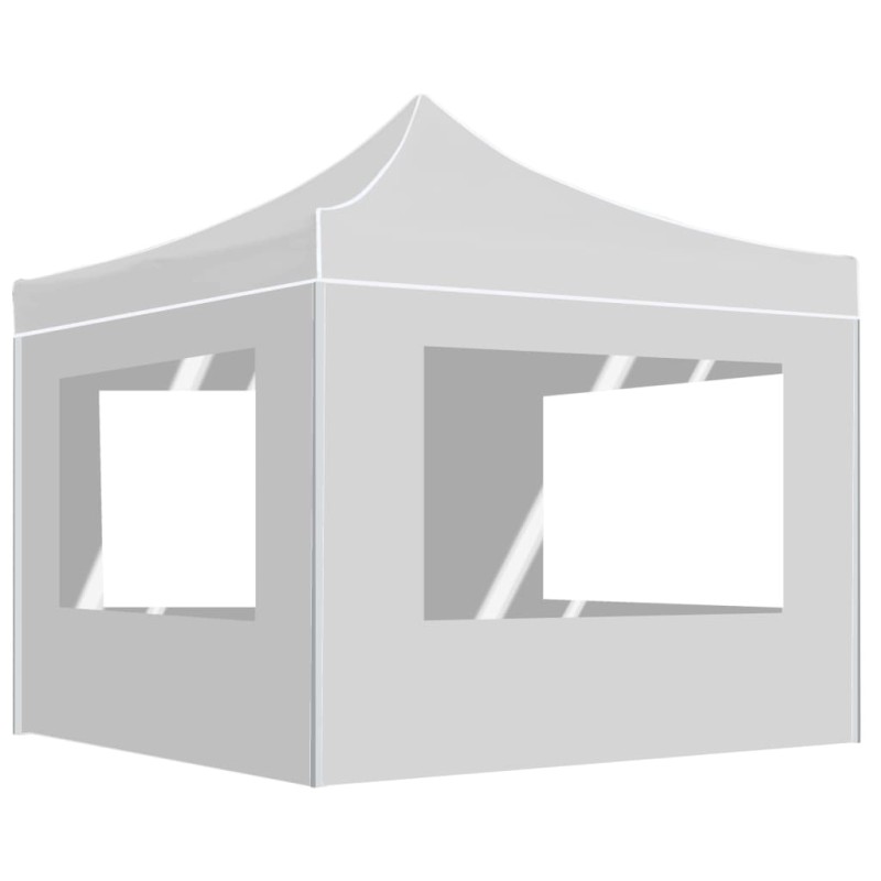 vidaXL Carpa plegable profesional con paredes aluminio blanco 3x3m vidaXL Carpa plegable profesional con paredes aluminio blanco 3x3m