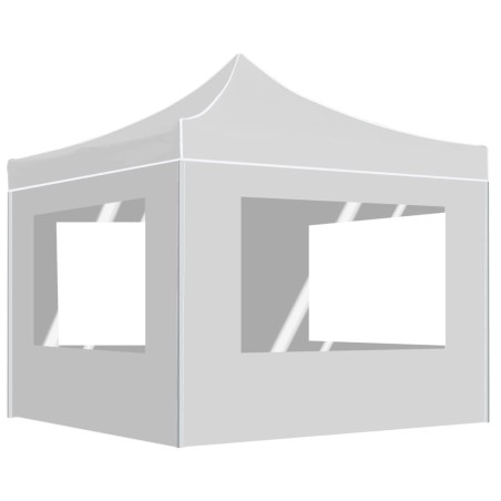vidaXL Carpa plegable profesional con paredes aluminio blanco 3x3m