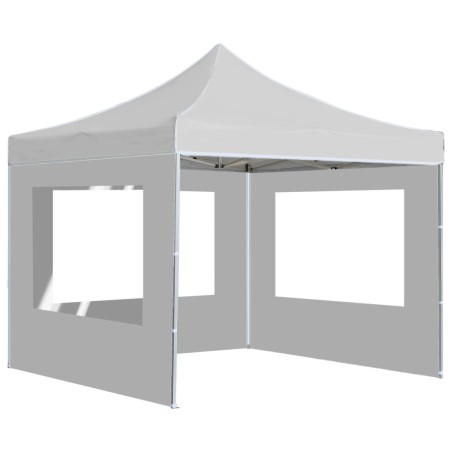 vidaXL Carpa plegable profesional con paredes aluminio blanco 3x3m