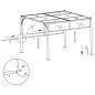 vidaXL Pérgola con tejado ajustable acero color blanco crema 3x3 m vidaXL Pérgola con tejado ajustable acero color blanco crema 3x3 m