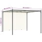 vidaXL Pérgola con tejado ajustable acero color blanco crema 3x3 m vidaXL Pérgola con tejado ajustable acero color blanco crema 3x3 m