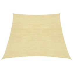 vidaXL Toldo de vela HDPE beige 160 g/m² 4/5x4 m