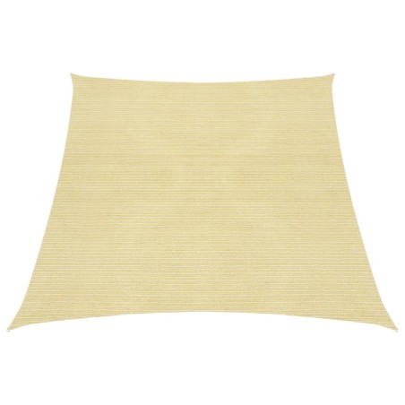 vidaXL Toldo de vela HDPE beige 160 g/m² 4/5x4 m