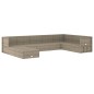 vidaXL Set de muebles de jardín 9 pzas y cojines ratán sintético gris vidaXL Set de muebles de jardín 9 pzas y cojines ratán sintético gris