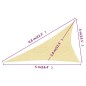 vidaXL Toldo de vela HDPE beige 160 g/m² 4x5x6,8 m