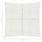 vidaXL Toldo de vela blanco HDPE 160 g/m² 7x7 m vidaXL Toldo de vela blanco HDPE 160 g/m² 7x7 m