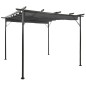 vidaXL Pérgola con tejado retráctil acero gris antracita 3x3m 180 g/m² vidaXL Pérgola con tejado retráctil acero gris antracita 3x3m 180 g/m²