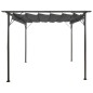 vidaXL Pérgola con tejado retráctil acero gris antracita 3x3m 180 g/m² vidaXL Pérgola con tejado retráctil acero gris antracita 3x3m 180 g/m²