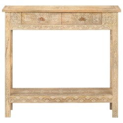 vidaXL Mesa consola de madera maciza de mango 80x35x74 cm