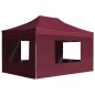 vidaXL Carpa plegable profesional y paredes aluminio rojo tinto 4,5x3m vidaXL Carpa plegable profesional y paredes aluminio rojo tinto 4,5x3m