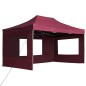 vidaXL Carpa plegable profesional y paredes aluminio rojo tinto 4,5x3m vidaXL Carpa plegable profesional y paredes aluminio rojo tinto 4,5x3m