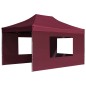 vidaXL Carpa plegable profesional y paredes aluminio rojo tinto 4,5x3m vidaXL Carpa plegable profesional y paredes aluminio rojo tinto 4,5x3m